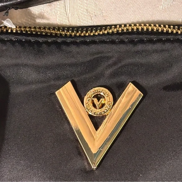 Valentino Orlandi Black Crossbody Bag and Matching Wallet New With Tags